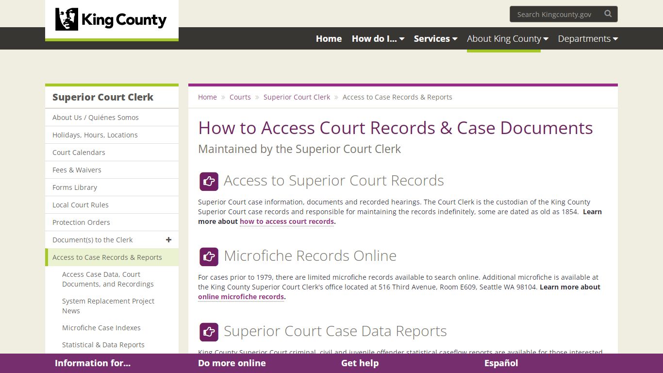 How to Access Court Records & Case Documents - King County